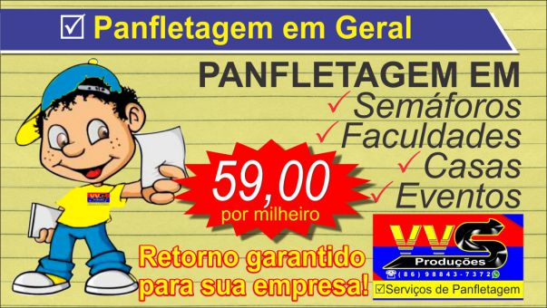 SERVIÇOS DE PANFLETAGEM EM GERAL